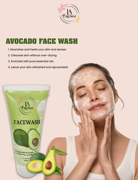 Avocado Face Wash LA Crown Cosmetics