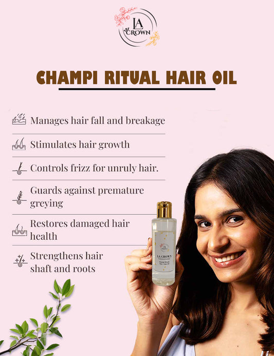 Champi ritual 10 in 1 hair oil 200ml LA Crown Cosmetics