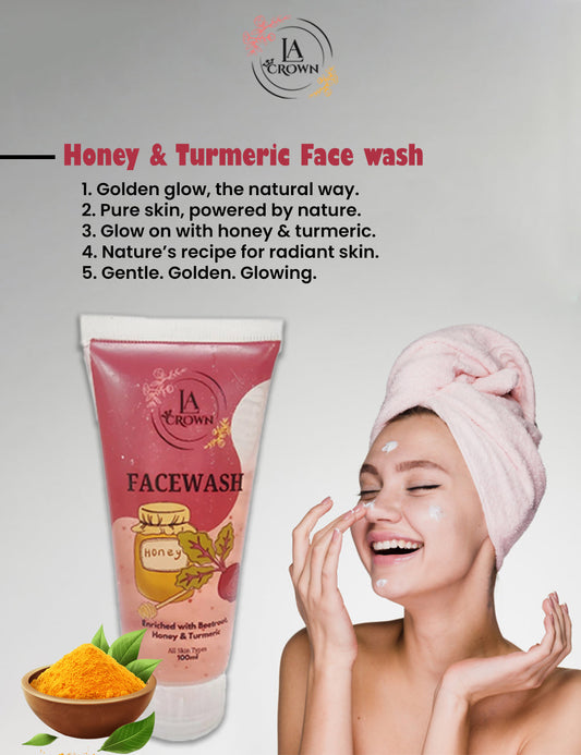 Honey & Turmeric Face wash LA Crown Cosmetics