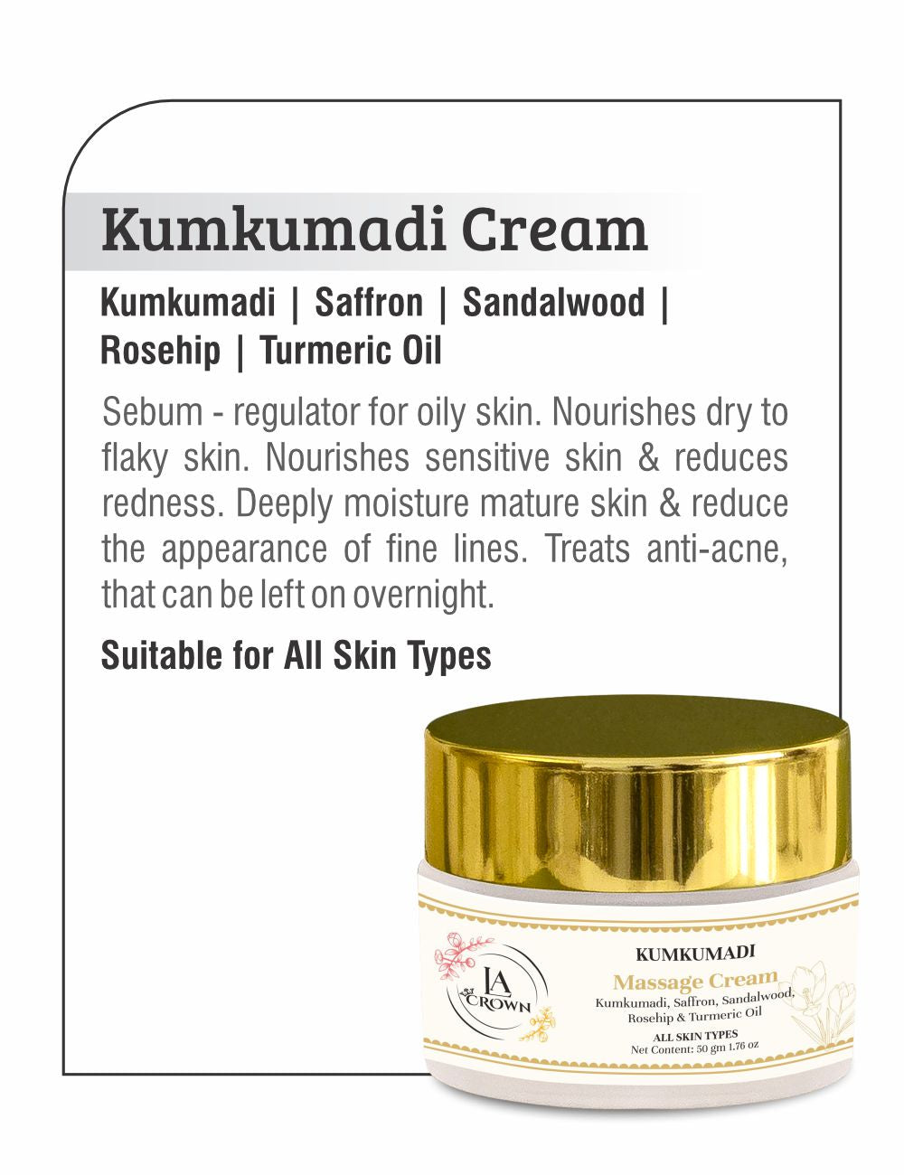 Kumkumadi Daily Cream (All Skin)